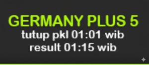 jadwal germany plus 5